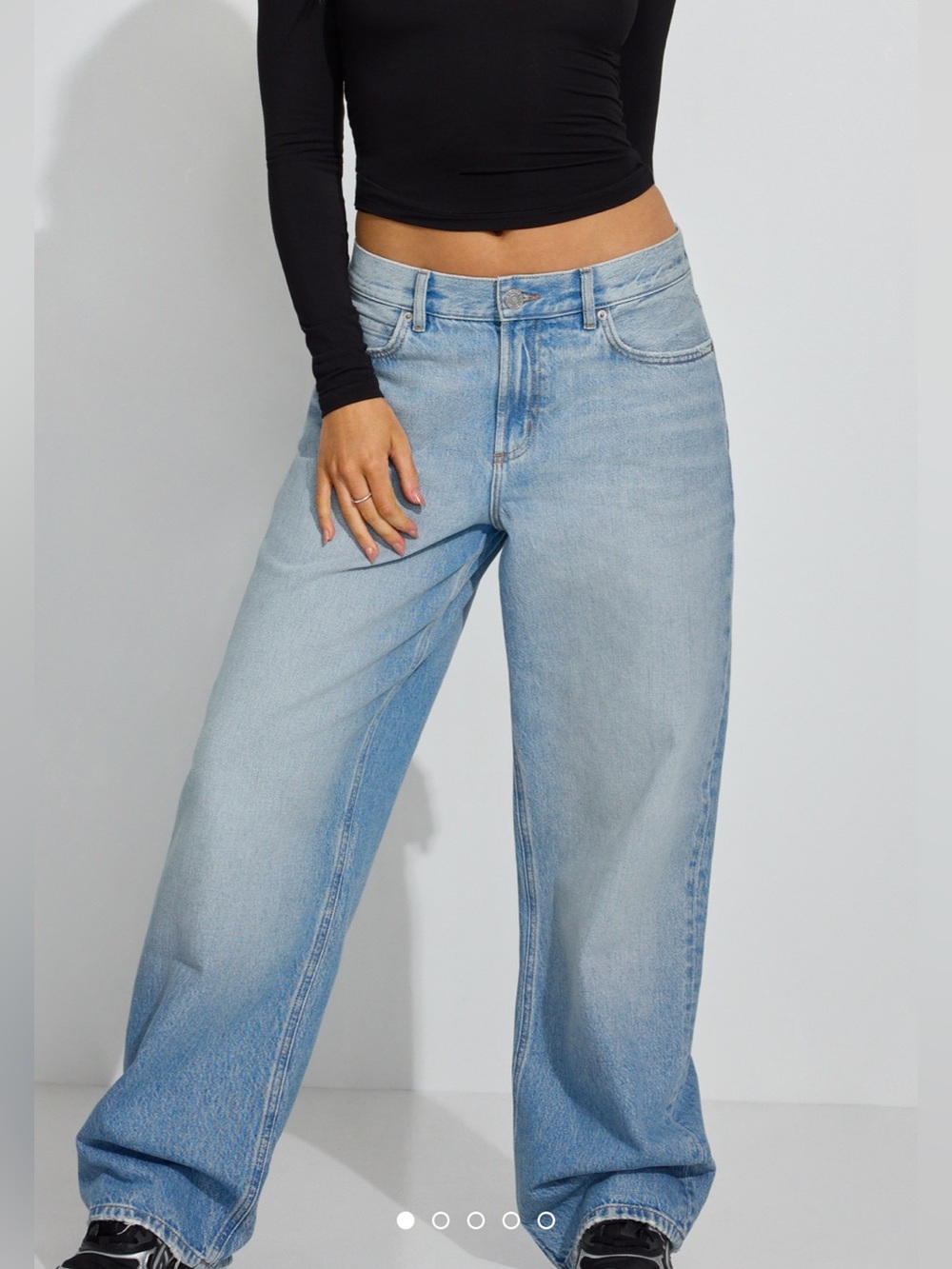 Garage Low Rise Baggy Jeans Light Blue